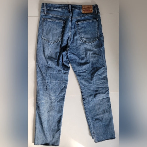 Lucky Brand Womens The High Rise Tomboy Medium Wash Distressed Jeans - Picture 2 of 10